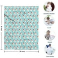 thumbnail image 4 of Light Blue Christmas Santa Pattern Blanket,Comfortable Soft Flannel Throw Blanket,All Season,Warm Lightweight Blankets for Sofa Bed Couch Living Room Chair,30"x40", 4 of 4