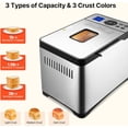 thumbnail image 3 of Bread Maker, Dough Machine(19-in-1 2LB), Nonstick Ceramic Pan Automatic Breadmaker with Gluten Free Setting, Whole Wheat Bread Making, Digital, Programmable, 3 Loaf Sizes, 3 Crust Colors, 3 of 6