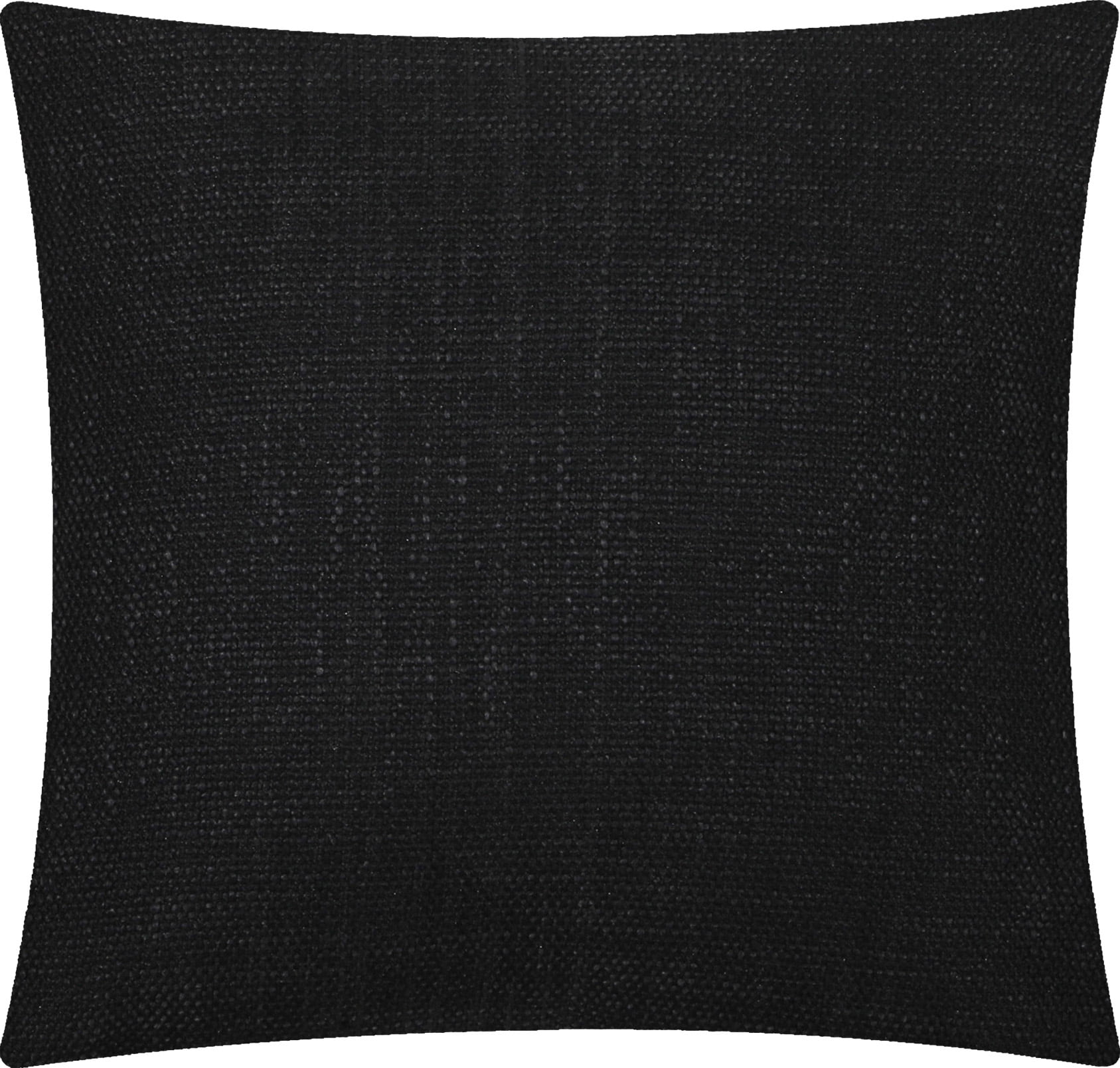 (2 pack) Mainstays Solid Texture Polyester Square Decorative Throw Pillow, 18" x 18", Black