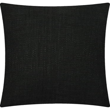 Mainstays Solid Texture Polyester Square Decorative Throw Pillow, 18" x 18", Black