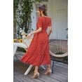thumbnail image 3 of Vestido PRETTYGARDEN 2024 Floral Boho Cruzado con Escote en V M, 3 of 7