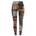 thumbnail image 3 of Rggeeun Halloween Leggings for Women Soft Yoga Pants Cat Graphic Elastic Waist Womens Fall Clothes Gym Leisure,Gray,L, 3 of 4