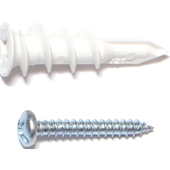 Midwest Fastener 10424 Ancor Self-Drilling Plastic Drywall Anchors With Screws