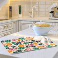 thumbnail image 6 of Yayeee Dish Drying Mat for Kitchen Counter 16"x18" Microfiber Absorbent Pad, Floral Blooms, 6 of 7