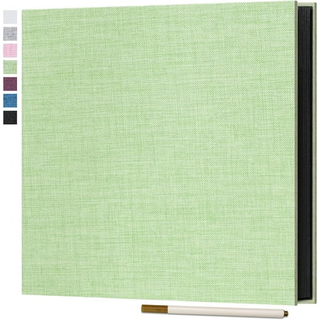 

Photo Album 60 Black Inner Pages Self Adhesive Linen Scrapbook Album for 4x6 Pictrue DIY Memory Book with A Metallic Pen 9.84 X 9.06 Grass Green Grass Green 9.84 X 9.06 60 Pages