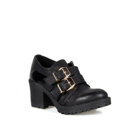 Sole Block - Nature Breeze Lug Sole Women's Chunky Heel Bootie in Black