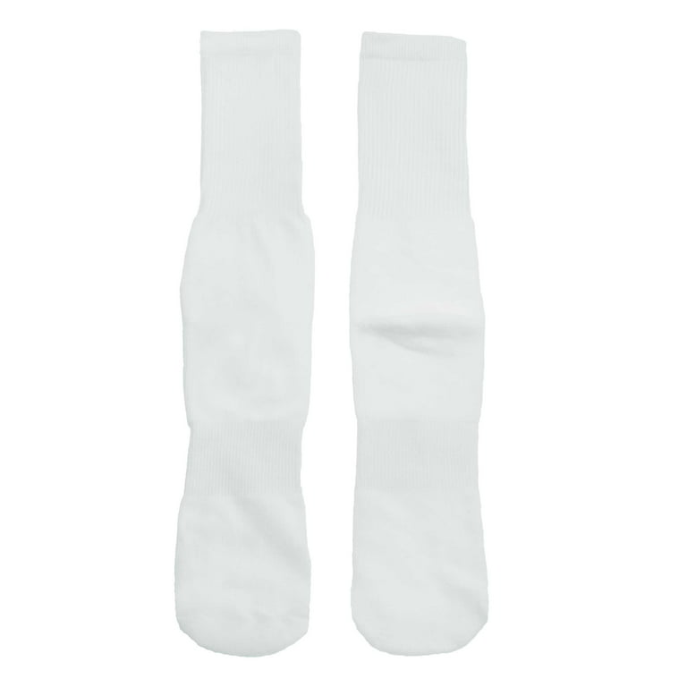 Adult Streetwear Crew Length Sublimation Socks - White Only Small