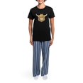 thumbnail image 4 of CafePress - Happy Scottish Highland Cow Pajamas - Women's Short Sleeve Print T-Shirt and Pants Dark Cotton Pajama Set, 4 of 7