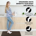 thumbnail image 6 of LALILO Kitchen Mat Anti Fatigue Floor Mat 1/2 Inch Cushioned Mat Brown Kitchen Rug,17"X 29", 6 of 7