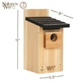 thumbnail image 2 of Nido Bird House Nature's Way CWH3 con forma de cedro y pájaros azules, 2 of 6