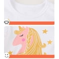 thumbnail image 4 of WIBACKER 2-7T Toddler Girls Tutu Dresses Casual Tulle Skirt Dress for Summer Home School Party - 1Pcs Gold Unicorn, 4 of 6