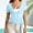 Blue, variant on Womens Shirts Casual Trendy Women's T Shirts for Casual Wear Beach School and Parties Slim Fit V Neck Short Sl Short Sleeve Tops for Women Lightweight Tops & Blouses