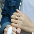 thumbnail image 4 of Three Ring Design Inlaid Crystal Zircon Fashion Ring Creative Alloy Plated Jewelry Women's Statement Ring Elegant Party Ring Gift for Her, 4 of 8