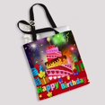 thumbnail image 2 of PKQWTM Happy Birthday Paper Sign Over Confetti Holiday Canvas Shoulder Bags Handbags Tote Bags Shopping Bag, 2 of 2