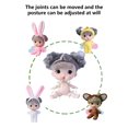 thumbnail image 6 of 3.5 Inch Soft PVC Doll with Clothes, Cute Small Doll Toy for Girls, Pretend Play Accessory, Detachable Outfit, Washable, Perfect Gift for Toddlers, 6 of 6