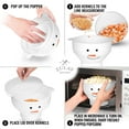 thumbnail image 2 of Zulay Kitchen Large Microwave Popcorn Maker BPA Free Silicone Popcorn Popper Collapsible Snowman White, 2 of 6