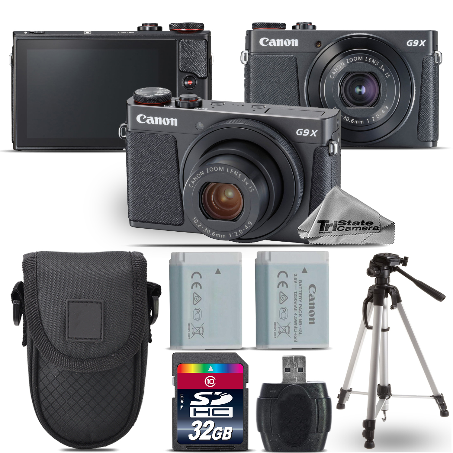 Canon PowerShot G9 X Mark II Digital DIGIC 7 Camera + Extra Battery - 32GB Kit - image 1 of 11