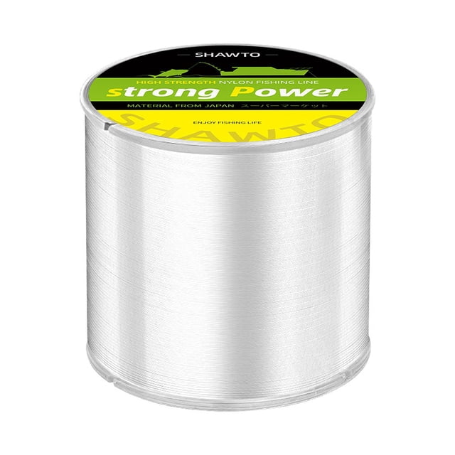 Fil de Pêche Invisible 500M Revêtement Fluoré Carbone Nylon Carpe Fil Super Fort Mat Japonais pour Pêche en Mer Blanc 500M-34.39LB-8.0