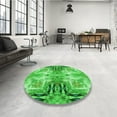 thumbnail image 4 of Ahgly Company Machine Washable Indoor Rectangle Transitional Neon Green Area Rugs, 7' x 9', 4 of 7