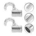 thumbnail image 3 of 2 uds ganchos conectores para colgar armario gancho sobre el gancho debajo del gabinete ganchos de armario de aleación de aluminio duraderos perchas de Metal para armario, 3 of 7