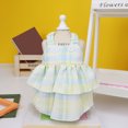 thumbnail image 4 of CSChome Robe pour Animaux Ourlet Superposé Confortable à Carreaux Doux Lavable Accessoire Photo Polyester Fournitures Ourlet Superposé, 4 of 7