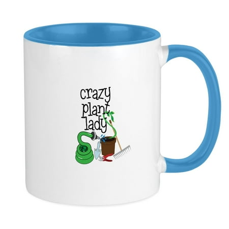 

CafePress - Crazy Plant Lady Mugs - Ceramic Coffee Tea Novelty Mug Cup 11 oz
