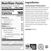 Orgain Organic Vegan Protein Snack Bars, Peanut Butter, 1.41oz (Pack of 12)