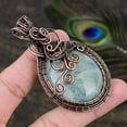 thumbnail image 2 of Natural Aquamarine Gemstone Handmade Copper Wire Wrap Gift Pendant 2.96, 2 of 4