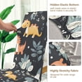thumbnail image 5 of Yayeee 2 Pack Dining Chair Covers Stretch Parson Chairs Slipcovers Seat Protector, Orange Dinosaur, 5 of 6