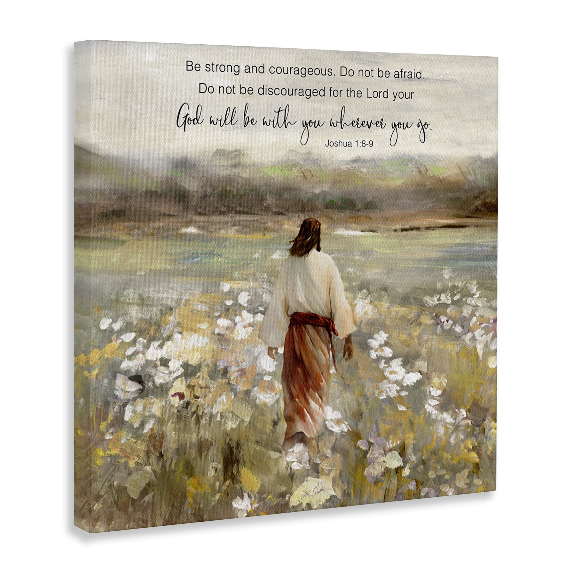 Stupell Industries God With You Wherever Canvas Wall Art, design by Sally Swatland
