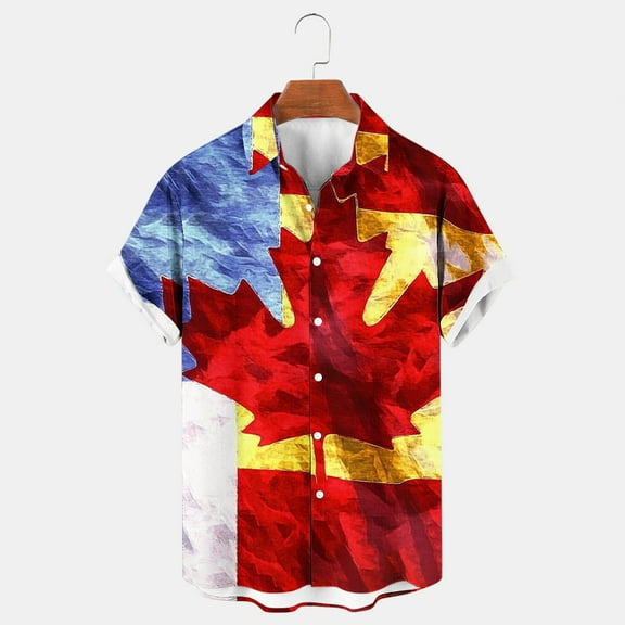 Awdenio Hawaiian Shirt for Men Short Sleeves Tropical Printed Casual Button Down Summer Beach Floral Shirts