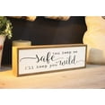 thumbnail image 4 of Parisloft You Keep Me Safe I Will Keep You Wild Wood Block Sign, Freestanding Farmhouse Decor, 4 of 6