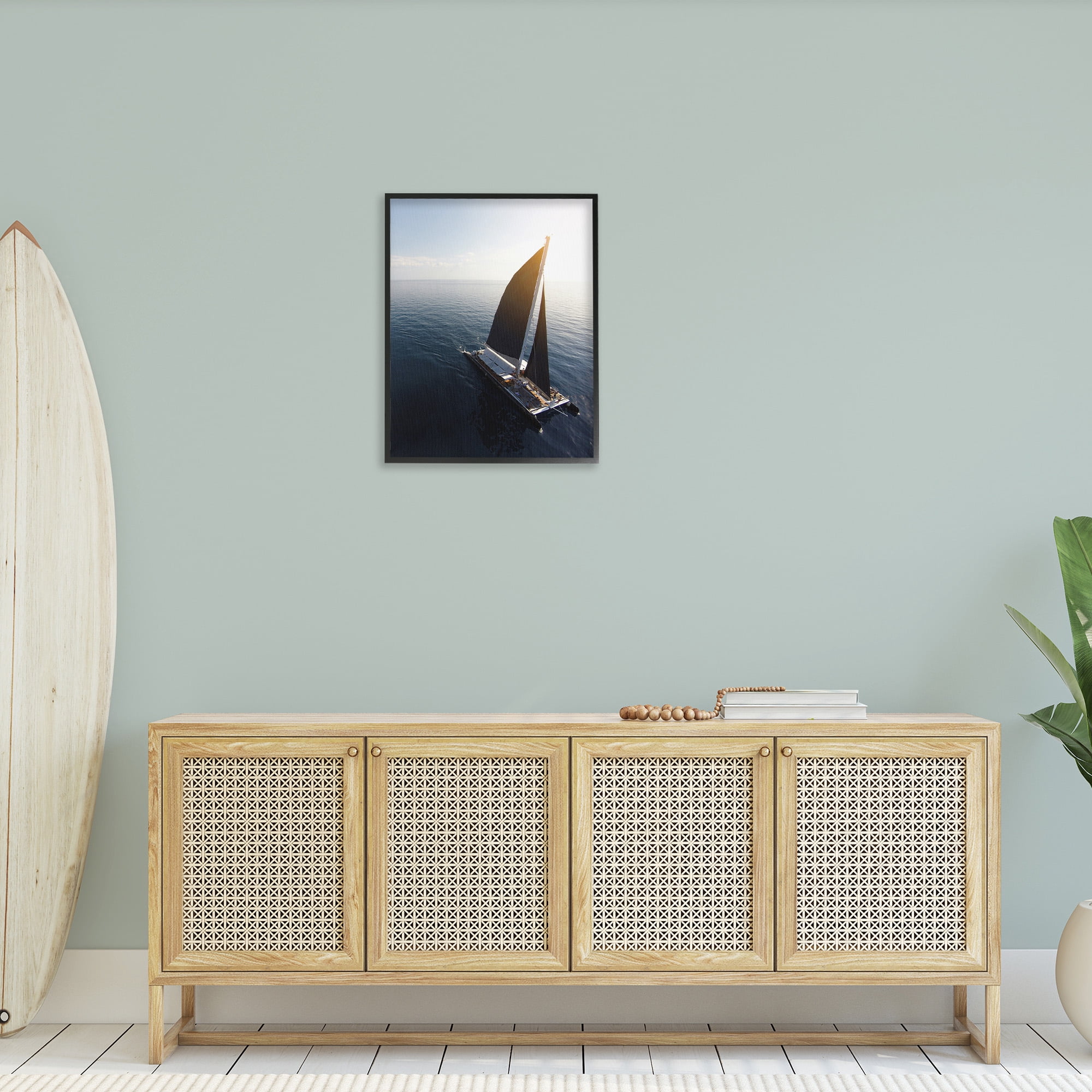 Stupell Industries Nautical Barge Photography Transportation Photography Black Framed Art Print Wall Art, 24 x 30