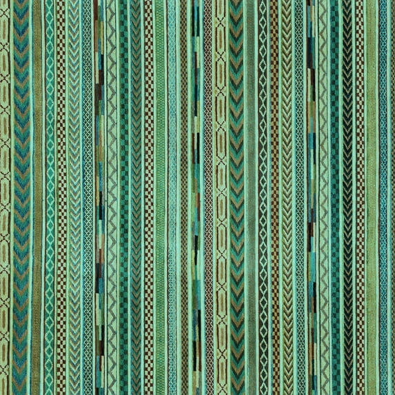 Ahgly Company Indoor Square Abstract Light Blue Modern Area Rugs, 6' Square