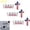 3PCS, variant on Blessed Jesus Edition Cross Emblem, Metal Badge Faith Car, 3D Christian, Heavy Duty Auto Decal for Truck SUV Decoration(1/2/3pcs)