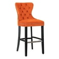 thumbnail image 6 of WestinTrends Wordford 29" Tufted Velvet Bar Stool (Set of 2), Black/ Orange, 6 of 11