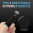 thumbnail image 6 of Uxcell Mobile Gaming Finger Sleeve Controller Finger Thumb Sleeve Gloves Black/Blue, Carbon Fiber Anti Sweat, Pack of 50, 6 of 6