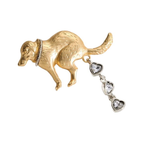 COOLHOOD Unique Dog Poop Brooch Funny Design Lapel Pin for Parties and Daily Wear Adds Humor and Styles to Your Outfits