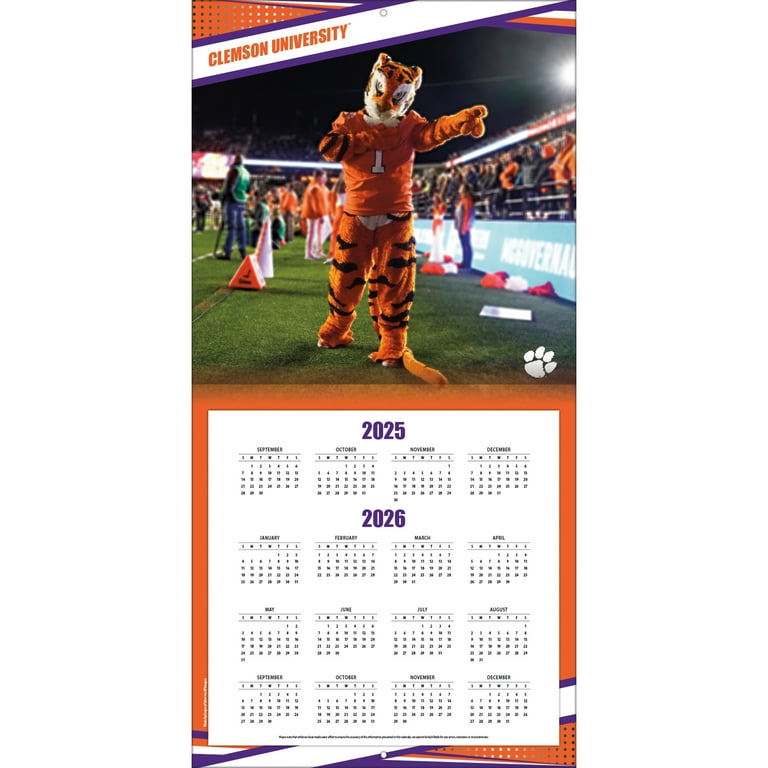 Clemson Tigers 2026 16M Turner Wall Calendar - Pf - Walmart.com