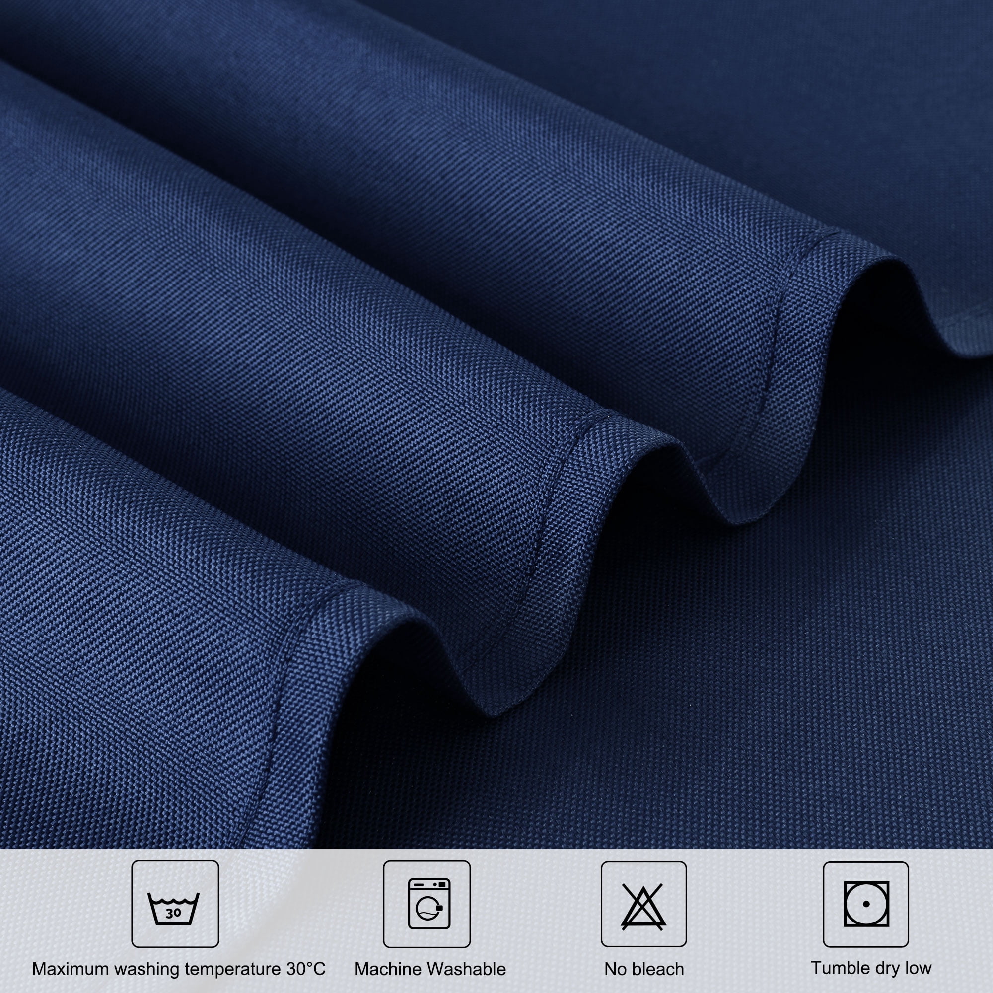 Unique Bargains Rectangle Tablecloth Washable Polyester Table Protector Navy Blue 83" x 59"