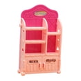 thumbnail image 3 of HILABEE 1/12 Miniature Display Cabinet Mini Storage Shelf Rack Miniature Furniture Model Pink, 3 of 9