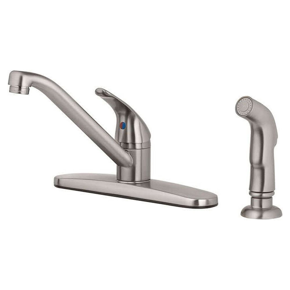 OakBrook Essentials One Handle Kitchen Faucet with Deck Mount Side Sprayer