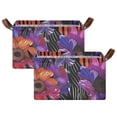 thumbnail image 3 of Bold Wildflowers Foldable Storage Large Fabric Storage Baskets Organizer Storage Bins with Handles for Shelves, 3 of 8