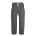 thumbnail image 4 of vdgthytj Mens Athletic Pants Drawstring Elastic Waist Side Striped Texture Running Outdoor Sport Tapered Trousers with Pockets(X-Large,Dark Gray), 4 of 7
