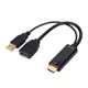 thumbnail image 2 of Cable adaptador convertidor HDMI a DP con pantalla HD multifunción 4K 10MB/S, 2 of 5
