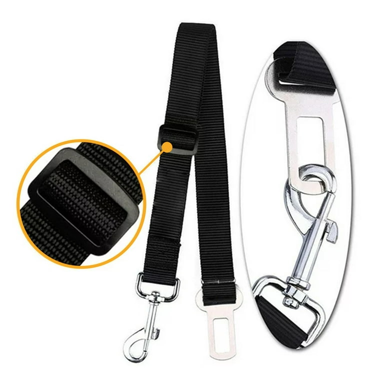 Stainless Steel Pet Dog Car Seat Belt Safety Metal Chain Harness Lead Clip  Leash