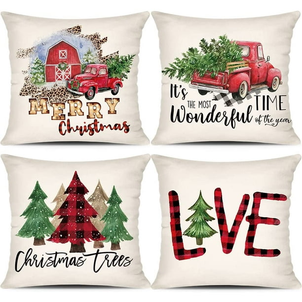 Christmas pillow top covers walmart