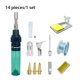 thumbnail image 5 of Conjunto de hierros de soldadura 1300 ° calefacción electrónica soldadura pluma portátil inalámbrico recargable trabajo llama quemador herramientas 14 paquetes Monstrate TO001047-00, 5 of 7
