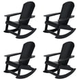 thumbnail image 2 of WestinTrends Tuscany Outdoor Rocking Adirondack Chair (Set of 4), Black, 2 of 10