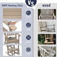 thumbnail image 4 of Patio Slat Rocking Chair, HDPE Plastic Weather Resistant Porch Rocker,Brown, 4 of 8